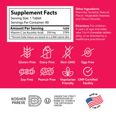 Kosher certification symbol on Zahler Junior C label