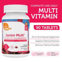 Nutrition facts panel for Zahler Kids Multivitamin Cherry Flavor (90 count)