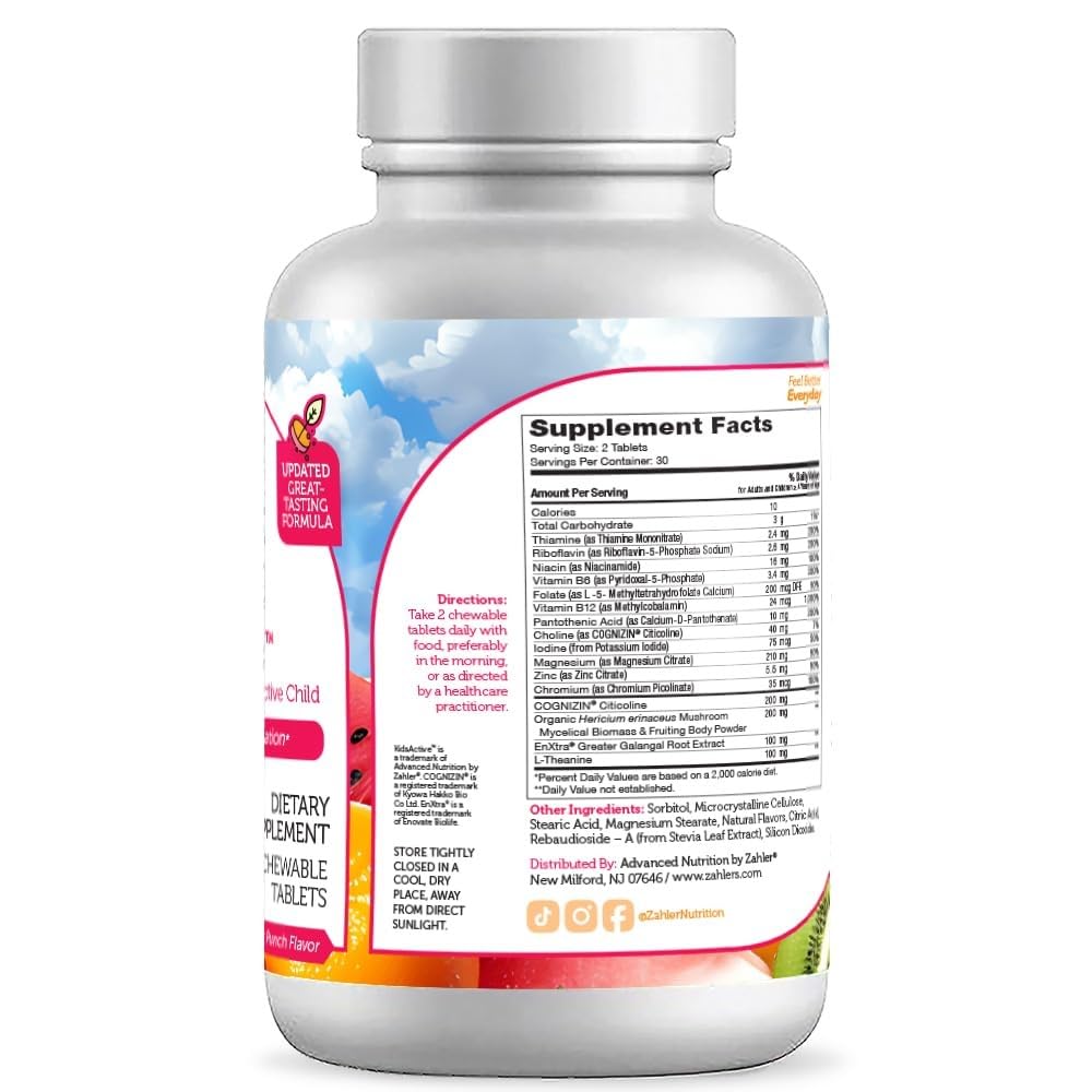 Seal showing Made in USA GMP facility for Zahler KidsActive