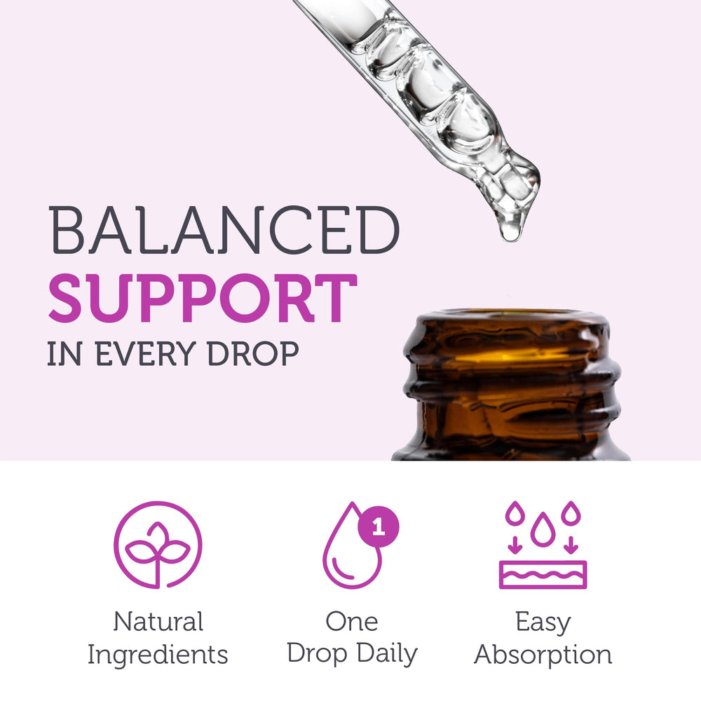 Three drops of Vitamin D3 being dispensed from the dropper