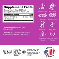 Zahler Vitamin D3 bottle with packaging and USA-made GMP facility claim