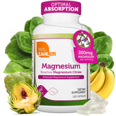 Label for Zahler Magnesium Citrate 200mg supplement