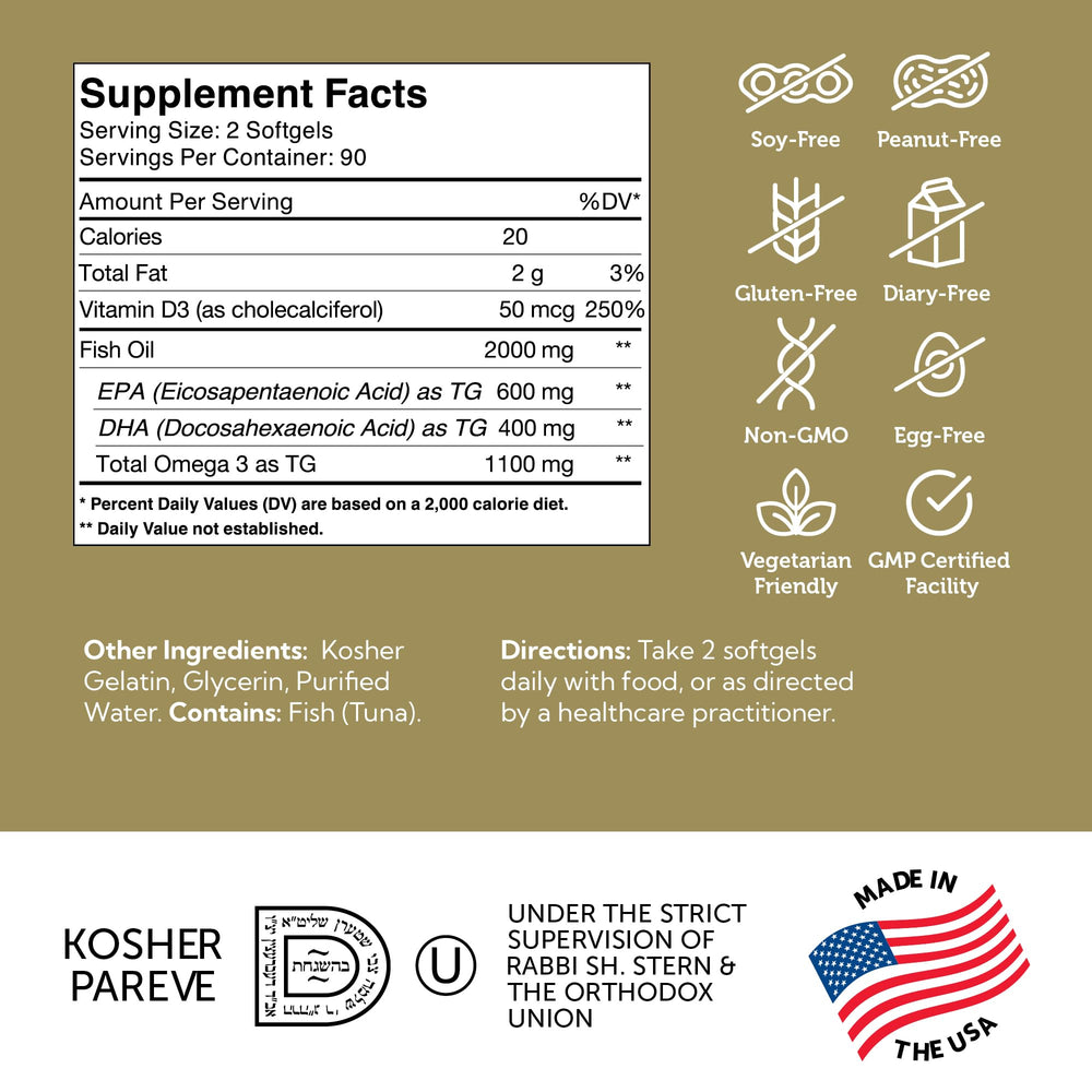 Made in USA GMP-certified facility for Zahler Omega 3 Platinum +D