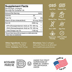 Made in USA GMP-certified facility for Zahler Omega 3 Platinum +D