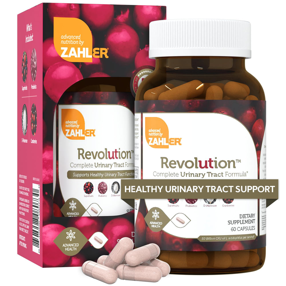 Zahler RevolUTion UTI health formula bottle label
