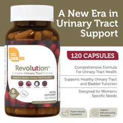 Side view of Zahler RevolUTion bottle with capsules