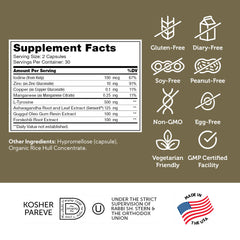 Kosher, Gluten-Free and Non-GMO seals