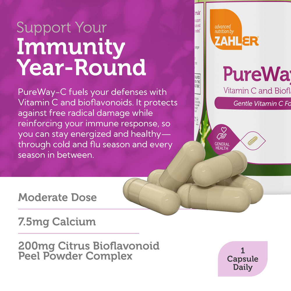 Gentle, non-acidic calcium ascorbate Vitamin C formula