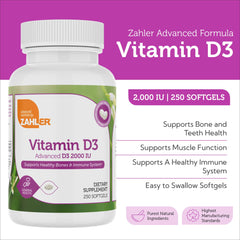 Close-up of Vitamin D3 softgels showing easy swallow size