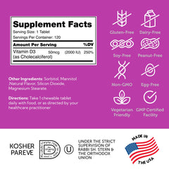 Zahler Vitamin D3 packaging and tablets