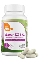 Zahler Vitamin D3 & K2 bottle – 60 capsules