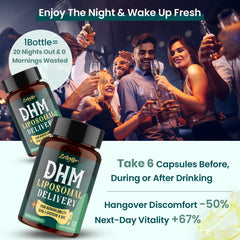 Bottle usage directions for 6 capsules with water