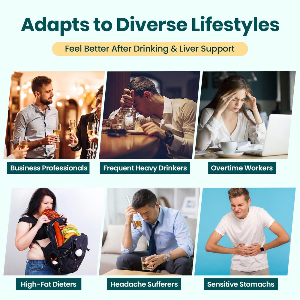 Graphic depicting hangover recovery benefits