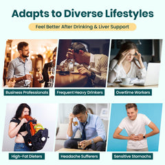 Graphic depicting hangover recovery benefits