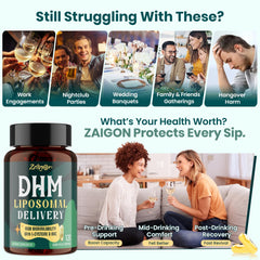 Illustration showing liposomal DHM technology