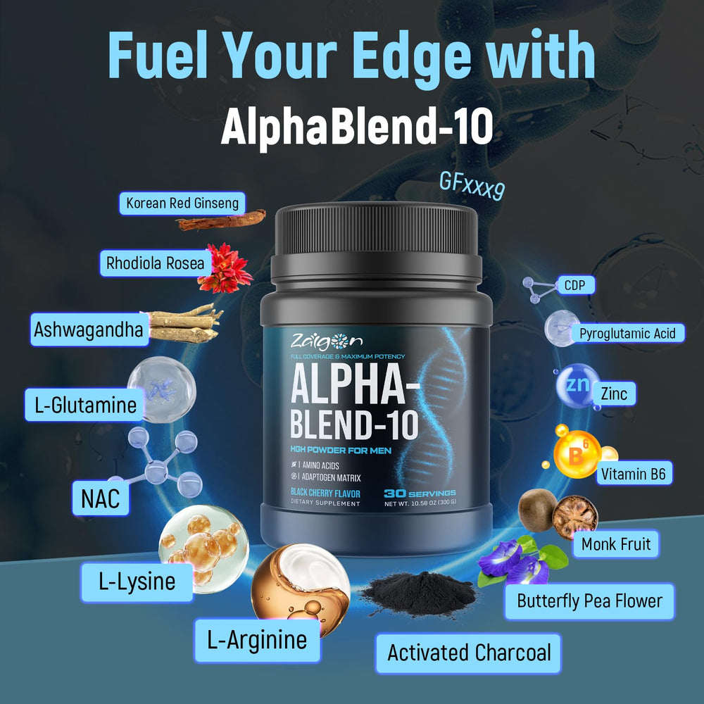 Zaigon adaptogen matrix scene featuring Ashwagandha, Rhodiola and Ginseng.