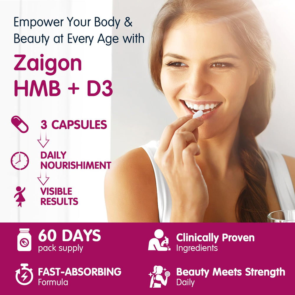 Zaigon HMB omega-3 algae for brain and heart nutrients.