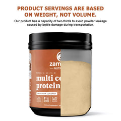 Serving scoop with chocolate collagen powder