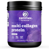 Front view of Zammex Multi Collagen Protein Powder container