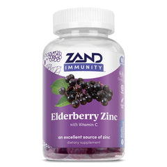 ZAND Elderberry Zinc Immunity Gummies bottle packaging 60 count