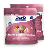 Front view of ZAND Immunity Cherry Echinacea Zinc Throat Lozenges 2 Pack, 50 count per pack
