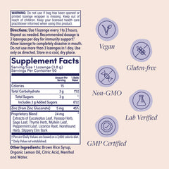 ZAND Immunity Lemon Zinc Lozenges 2-pack packaging on white background