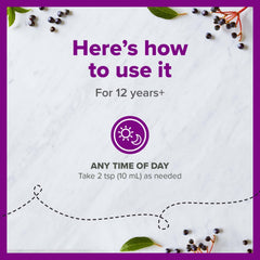 8 oz bottle of Zarbee's Daily Immune Support with elderberry flavor