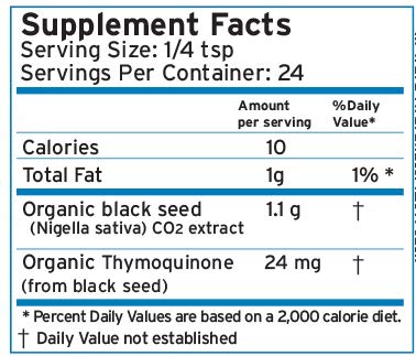 Nigella sativa seeds used for Zatik Black Seed supercritical extract