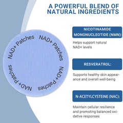 NAD+ patch being removed with water or oil