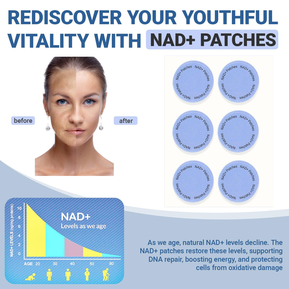 Single NAD+ patch being applied to skin