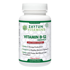 Zaytun Halal Vitamin B12 1000mcg bottle label