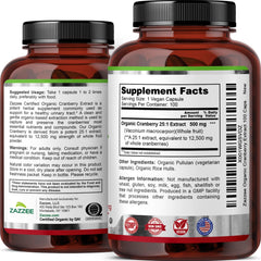 Over 3-month supply bottle of cranberry extract capsules