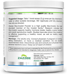 Zazzee open container with scoop inside showing ready-to-use, exact dosing