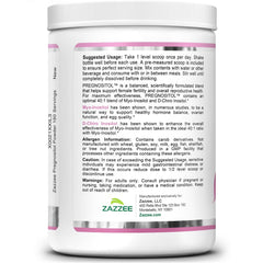 Close-up of the 183-serving bottle label