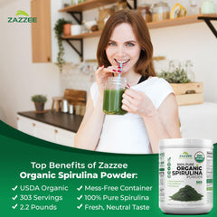 Pure, non-irradiated spirulina powder
