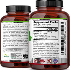 Vegan, non-GMO elderberry capsule label