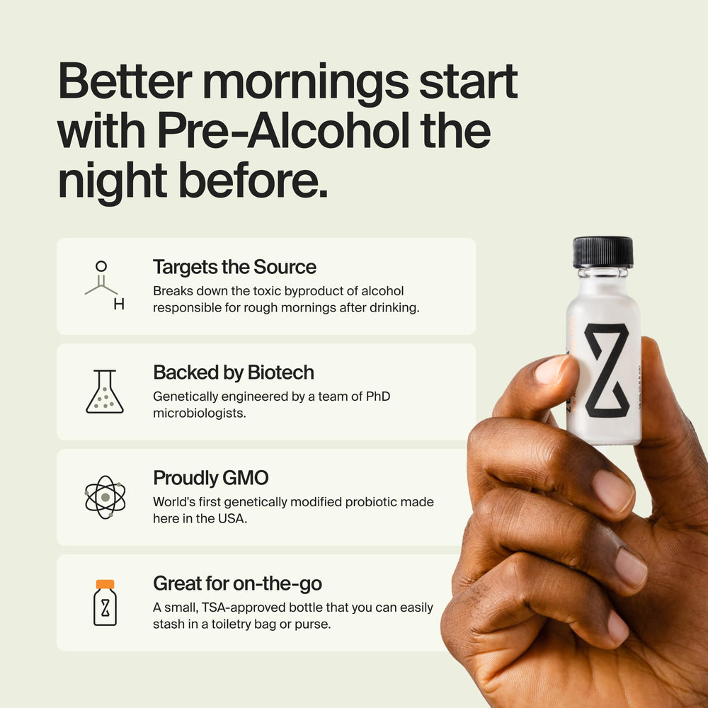 ZBiotics bottle in hand, easy addition to your nightly routine.