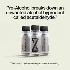 ZBiotics travel-friendly bottle ready for brunch or night plans