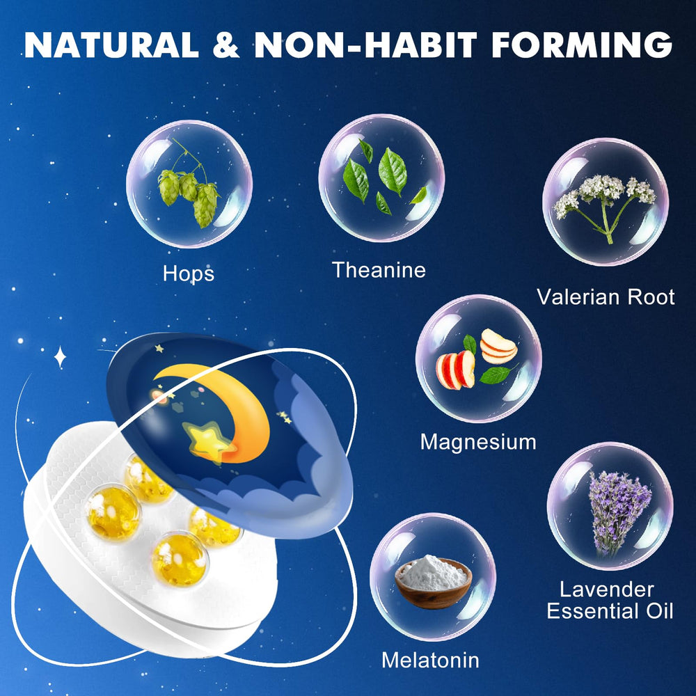 Relaxing scene with sleep patches emitting plant fragrance