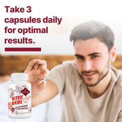 Zdoroviye Nitric Oxide capsules ready for men's daily routine.