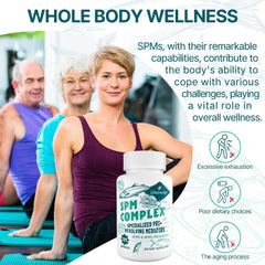 Bottle with text highlighting immune, brain, joints and tissue support