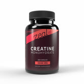 Front view of Zeal Creatine Monohydrate 300 Capsules Unflavored bottle