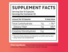 Serving size scoop with Zeal Creatine Monohydrate 300 Capsules