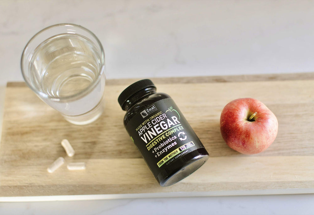 Zeal Naturals Acidophilus probiotic bottle emphasizing 1B CFU for gut balance.