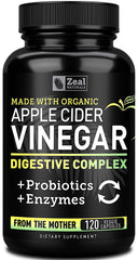 Zeal Naturals Apple Cider Vinegar Capsules bottle for daily use and detox support.