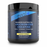 Zeal Naturals Zeal Electrolyte Powder Lemon Sorbet front view for daily hydration.