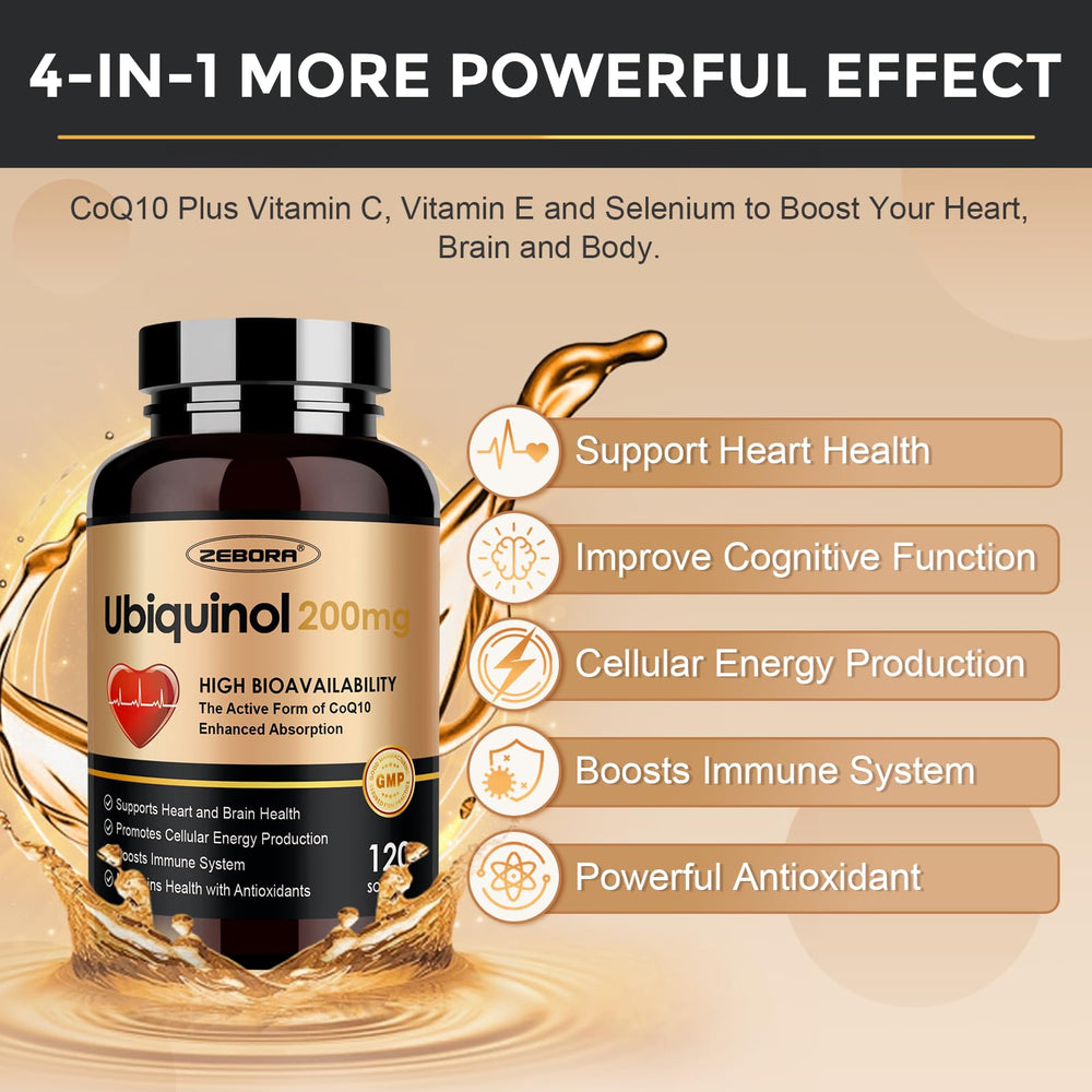 Ubiquinol CoQ10 supporting cellular energy production and heart health