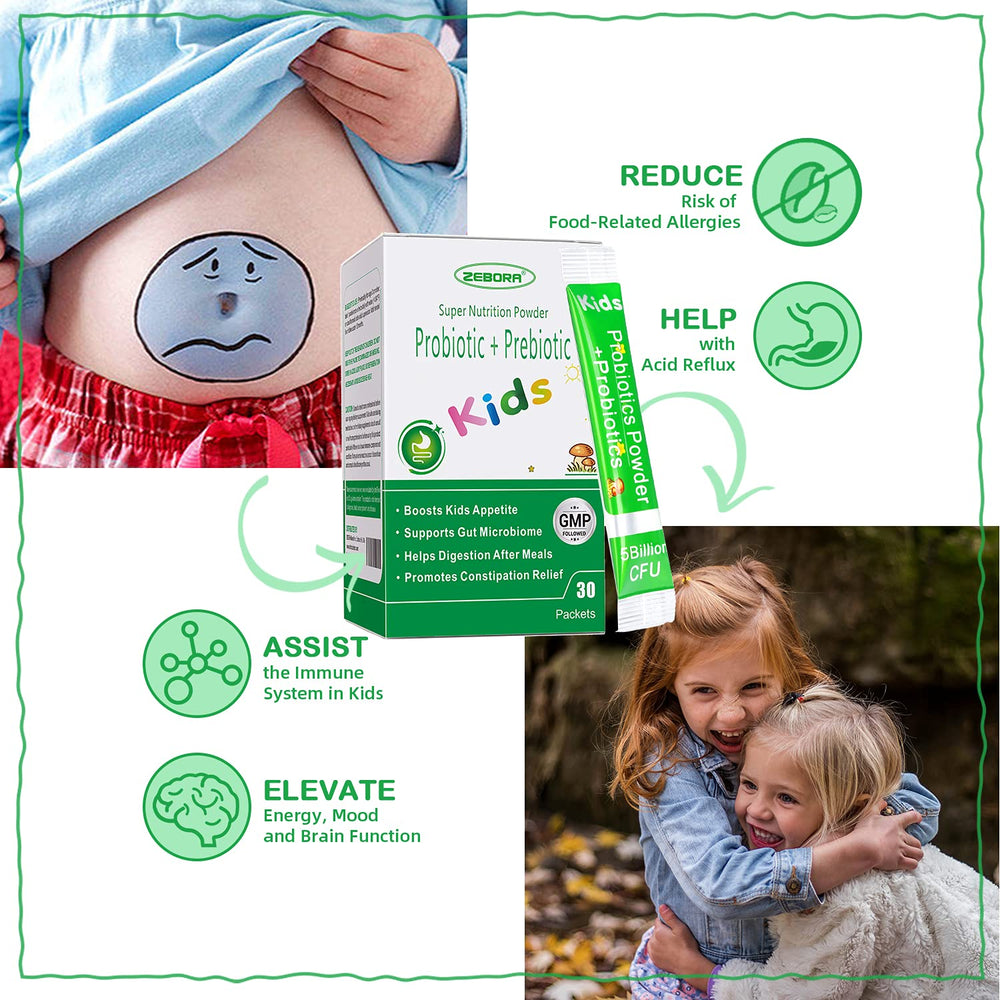 Child-friendly serving of probiotic powder