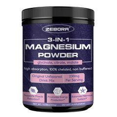 Front view of ZEBORA Magnesium Powder bottle
