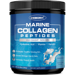ZEBORA Marine Collagen powder jar on shelf